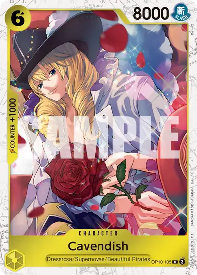 Cavendish OP10-105 Pirate Foil PRB02 One Piece Card The Best Vol. 2