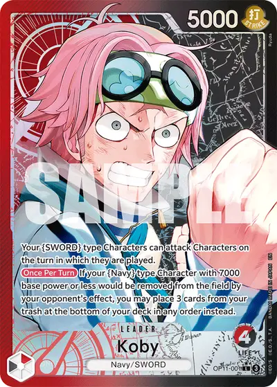 Koby OP11-001 Alternate Art OP11 A Fist of Divine Speed