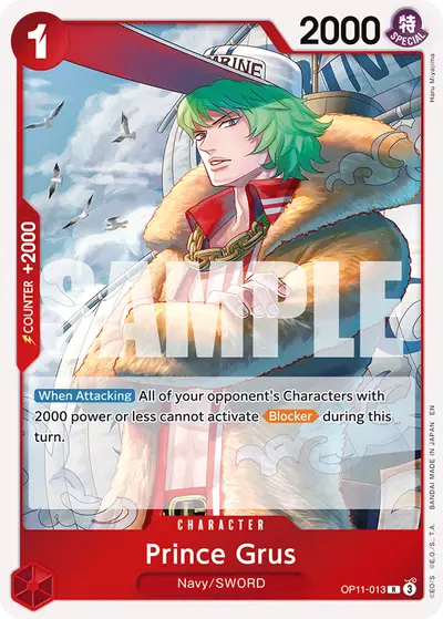 Prince Grus OP11-013 OP11 A Fist of Divine Speed
