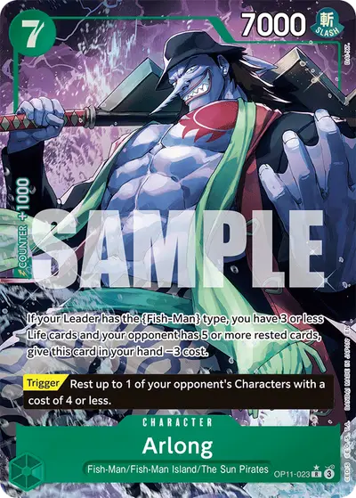 Arlong OP11-023 Alternate Art OP11 A Fist of Divine Speed