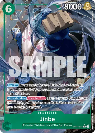 Jinbe OP11-031 Alternate Art OP11 A Fist of Divine Speed