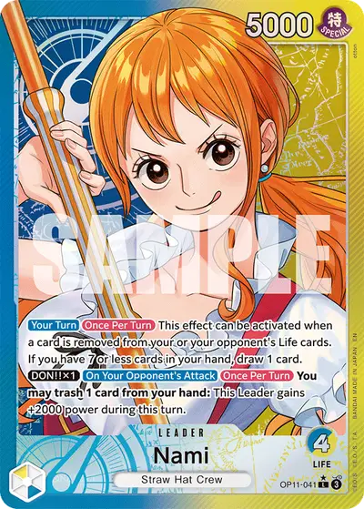 Nami OP11-041 Alternate Art OP11 A Fist of Divine Speed