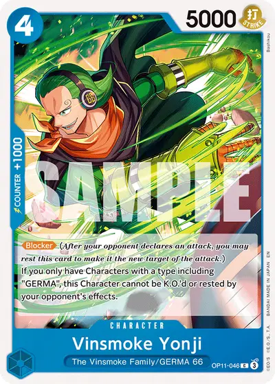 Vinsmoke Yonji OP11-046 OP11 A Fist of Divine Speed