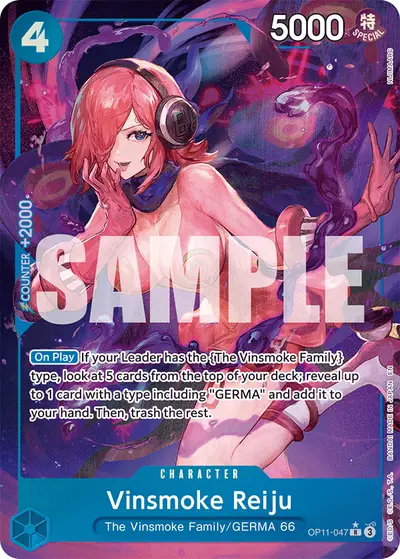 Vinsmoke Reiju OP11-047 Alternate Art OP11 A Fist of Divine Speed