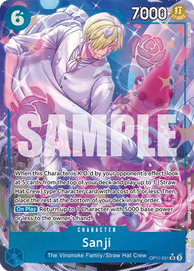 Sanji OP11-051 Alternate Art OP11 A Fist of Divine Speed