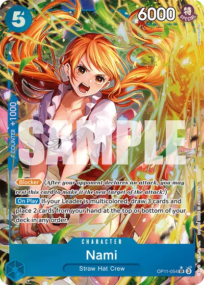Nami OP11-054 Alternate Art OP11 A Fist of Divine Speed