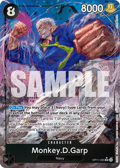 Monkey D. Garp OP11-095 Alternate Art OP11 A Fist of Divine Speed