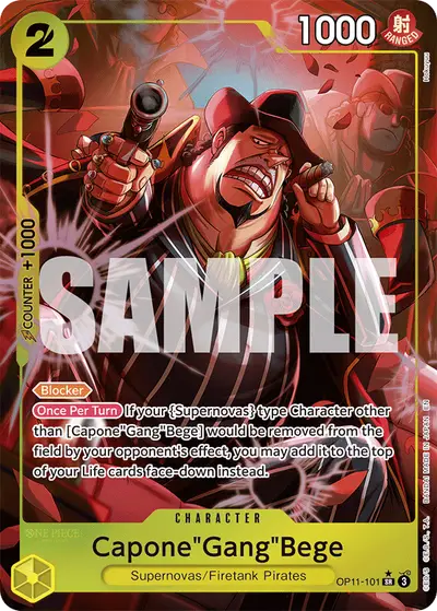 Capone "Gang" Bege OP11-101 Alternate Art OP11 A Fist of Divine Speed