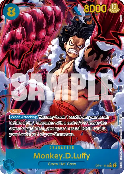 Monkey D. Luffy OP11-118 Alternate Art OP11 A Fist of Divine Speed