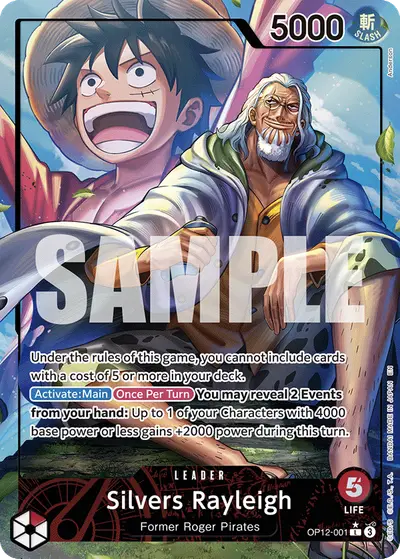 Silvers Rayleigh OP12-001 Alternate Art OP12 Legacy of the Master