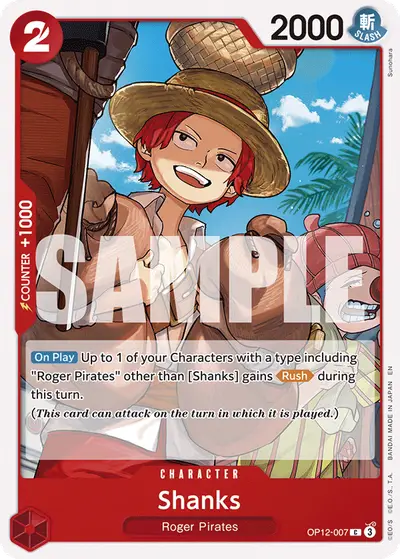 Shanks OP12-007 OP12 Legacy of the Master