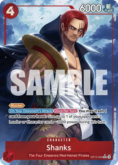 Shanks OP12-008 Alternate Art OP12 Legacy of the Master