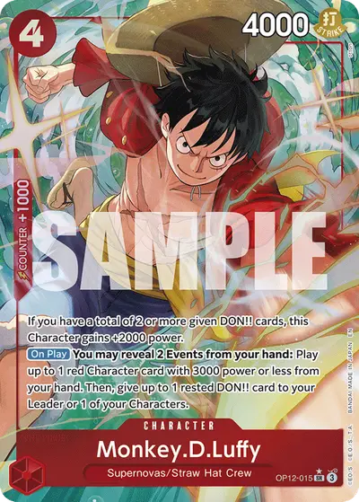 Monkey D. Luffy OP12-015 Alternate Art OP12 Legacy of the Master