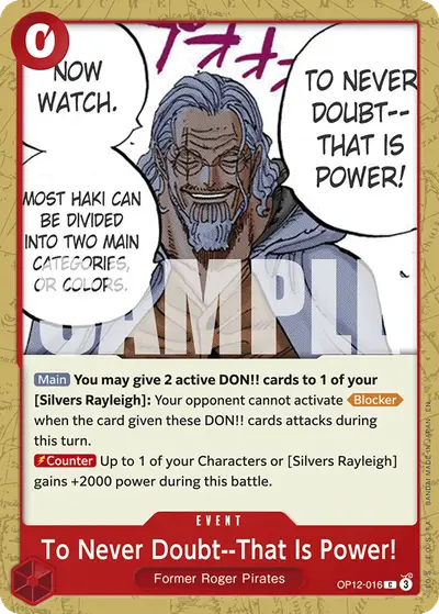 To Never Doubt--That Is Power! OP12-016 OP12 Legacy of the Master