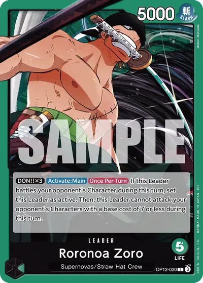 Roronoa Zoro OP12-020 OP12 Legacy of the Master