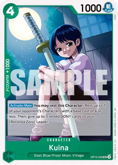 Kuina OP12-026 Reprint 1 ST32 Green Roronoa Zoro