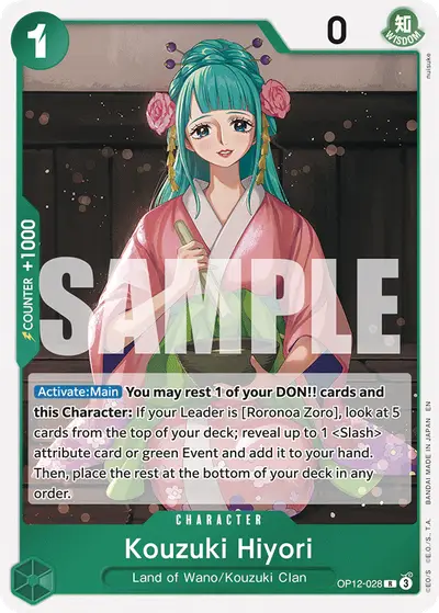 Kouzuki Hiyori OP12-028 OP12 Legacy of the Master