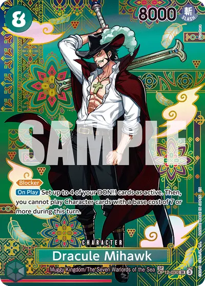 Dracule Mihawk OP12-030 SP OP14 The Azure Sea's Seven