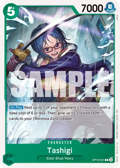 Tashigi OP12-031 Reprint 1 ST32 Green Roronoa Zoro
