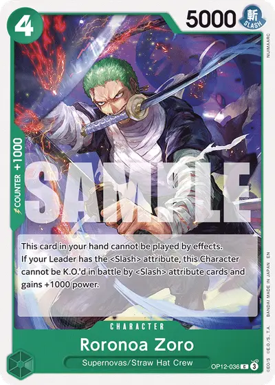 Roronoa Zoro OP12-036 OP12 Legacy of the Master