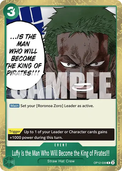 Luffy Is the Man Who Will Become the King of Pirates!!! OP12-039 OP12 Legacy of the Master
