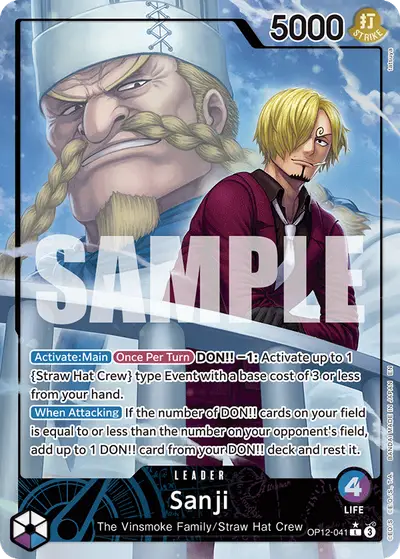 Sanji OP12-041 Alternate Art OP12 Legacy of the Master