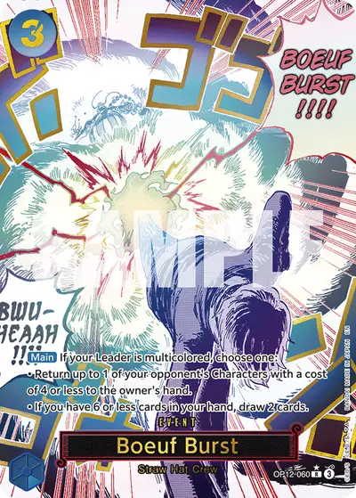Boeuf Burst OP12-060 Alternate Art OP12 Legacy of the Master