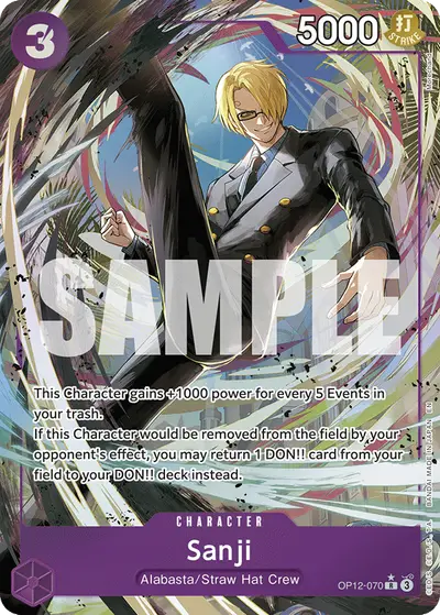 Sanji OP12-070 Alternate Art OP12 Legacy of the Master
