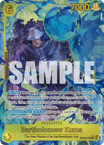 Bartholomew Kuma OP12-119 Alternate Art OP12 Legacy of the Master
