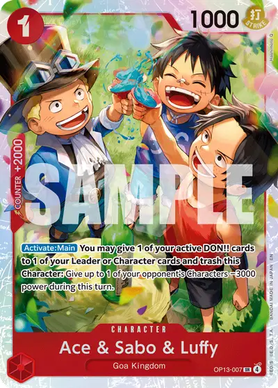 Ace & Sabo & Luffy OP13-007 OP13 Carrying On His Will