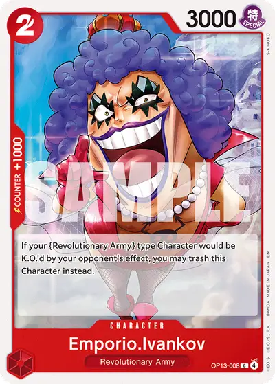 Emporio Ivankov OP13-008 Reprint 1 ST35 Red/Black Sabo