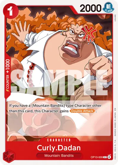 Curly Dadan OP13-009 OP13 Carrying On His Will
