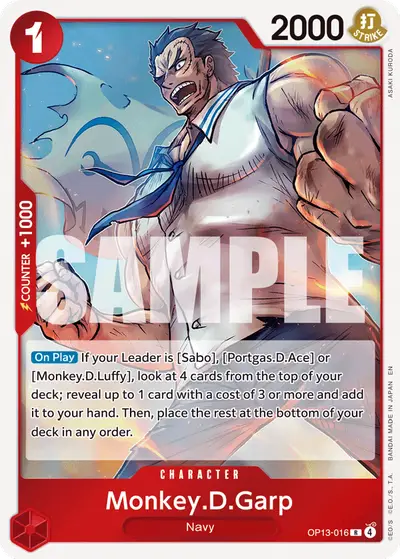 Monkey D. Garp OP13-016 OP13 Carrying On His Will