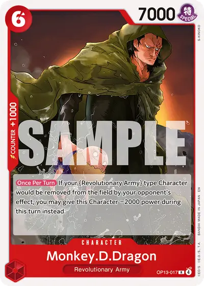 Monkey D. Dragon OP13-017 Reprint 1 ST35 Red/Black Sabo