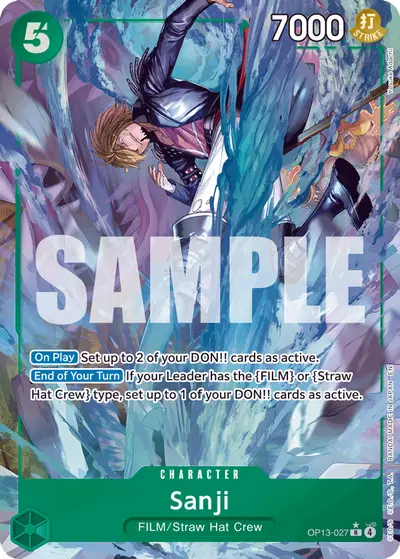 Sanji OP13-027 Alternate Art OP13 Carrying On His Will