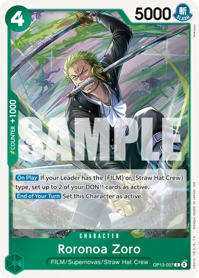 Roronoa Zoro OP13-037 OP13 Carrying On His Will