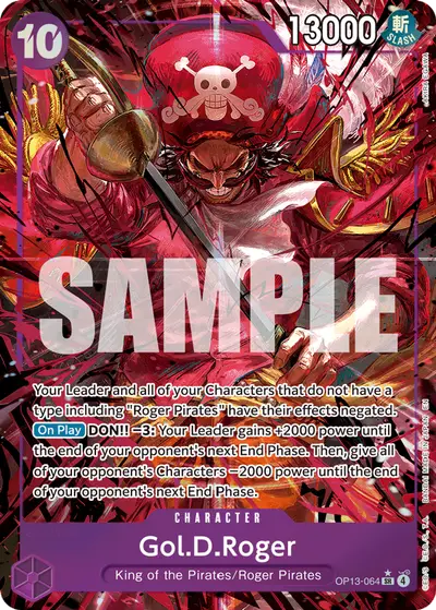 Gol D. Roger OP13-064 Alternate Art OP13 Carrying On His Will