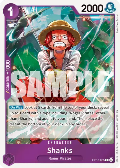 Shanks OP13-065 OP13 Carrying On His Will