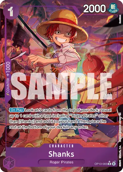 Shanks OP13-065 Alternate Art OP13 Carrying On His Will