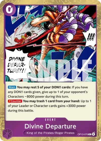 Divine Departure OP13-076 OP13 Carrying On His Will