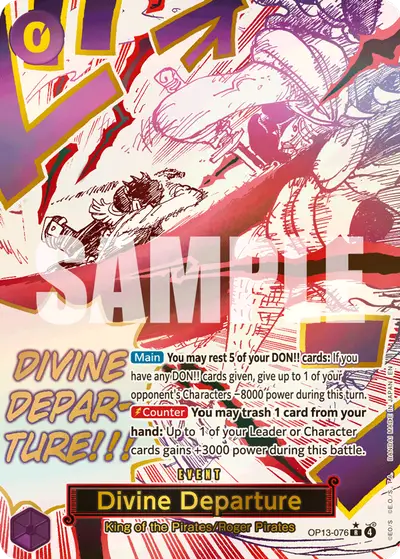 Divine Departure OP13-076 Alternate Art OP13 Carrying On His Will