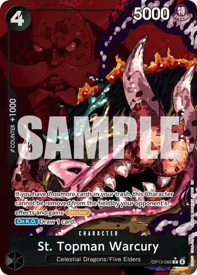 St. Topman Warcury OP13-089 Alternate Art OP13 Carrying On His Will