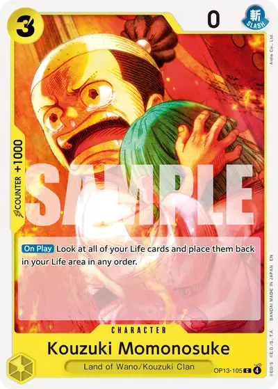 Kouzuki Momonosuke OP13-105 OP13 Carrying On His Will