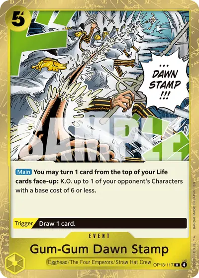 Gum-Gum Dawn Stamp OP13-117 OP13 Carrying On His Will
