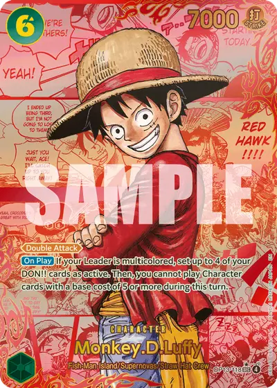 Monkey D. Luffy OP13-118 Red Super Alternate Art OP13 Carrying On His Will