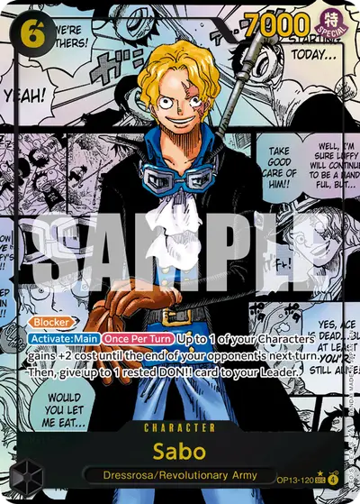 Sabo OP13-120 Super Alternate Art OP13 Carrying On His Will