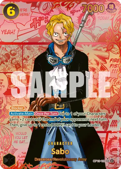 Sabo OP13-120 Red Super Alternate Art OP13 Carrying On His Will
