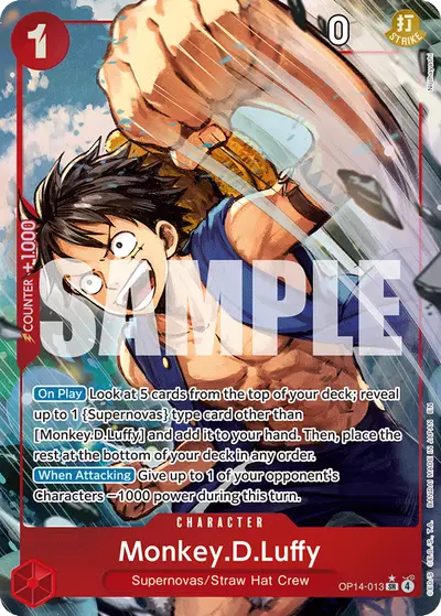 Monkey D. Luffy OP14-013 Alternate Art OP14 The Azure Sea's Seven