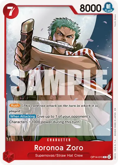 Roronoa Zoro OP14-015 OP14 The Azure Sea's Seven