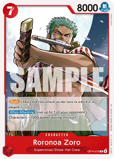 Roronoa Zoro OP14-015 Reprint 1 ST31 Red Monkey D. Luffy